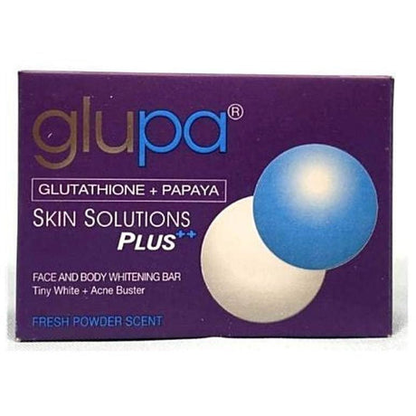 Glupa Glutathione + Papaya Plus Skin Lightening Bar (White+Acne Free) 100g - Asian Online Superstore UK