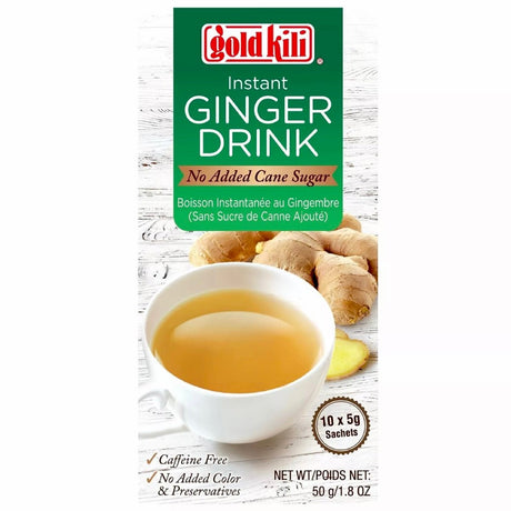 Gold Kili Instant Ginger Drink No Added Cane Sugar (5gx10 Sachets) 50g - Asian Online Superstore UK