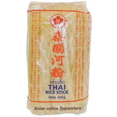 Gold Plum Thai Rice Sticks Noodle (5mm) 400g - Asian Online Superstore UK