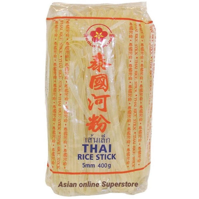 Gold Plum Thai Rice Sticks Noodle (5mm) 400g - Asian Online Superstore UK