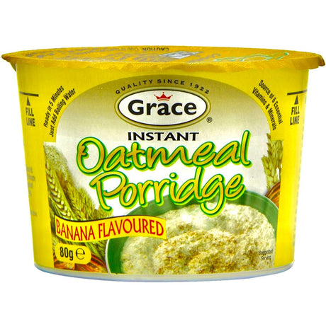 Grace Instant Oatmeal Porridge (Banana Flavour ) 80g - Asian Online Superstore UK