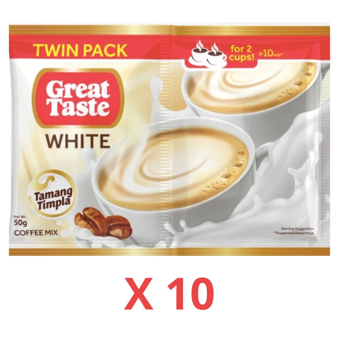 Great Taste Coffee White Creme Twin Pack (10x50g) 500g | Asian Grocery UK
