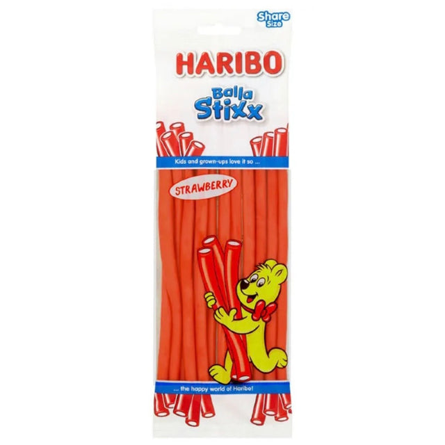 Haribo Bags Balla Stixx Strawberry Flavour (RSP 1.25) 160g - Asian Online Superstore UK