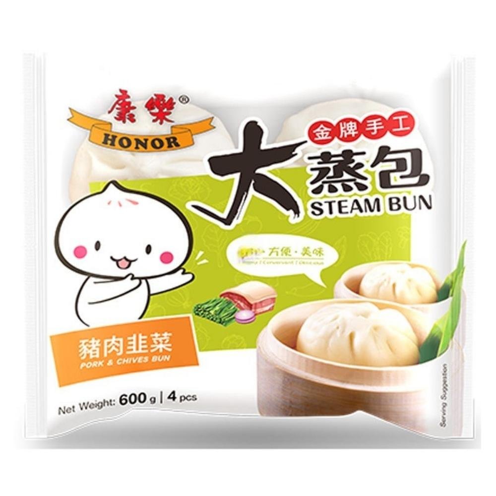 HR Honor Steam Bun Pork And Chives (4pc) 600g - Asian Online Superstore UK