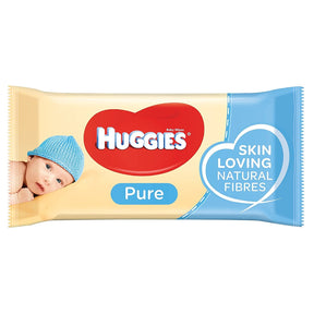 Huggies Pure Baby Wipes Fragrance Free Single Pack 56 Wipes | Asian Grocery UK