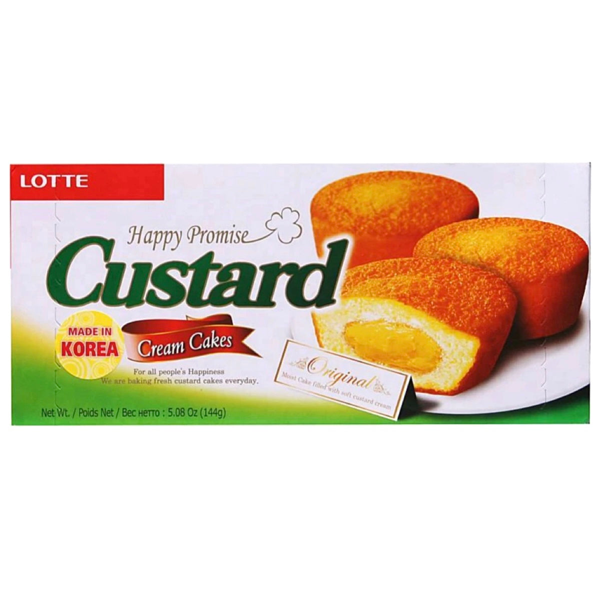 Lotte Custard Cup Cake (23gx6 Packs) 138g - AOS Express