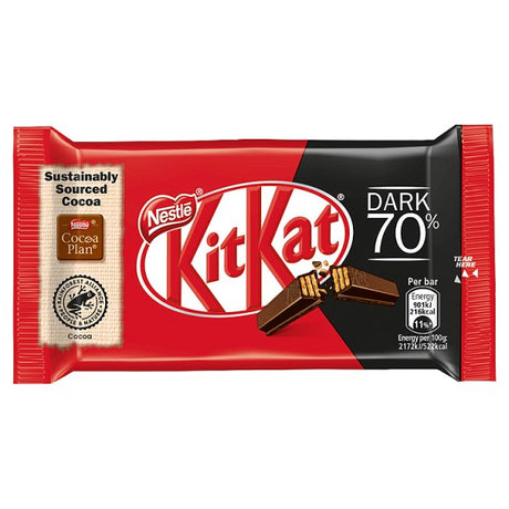 Nestle Kit kat 4 Finger Dark Chocolate Bar (70%) 41.5g - AOS Express