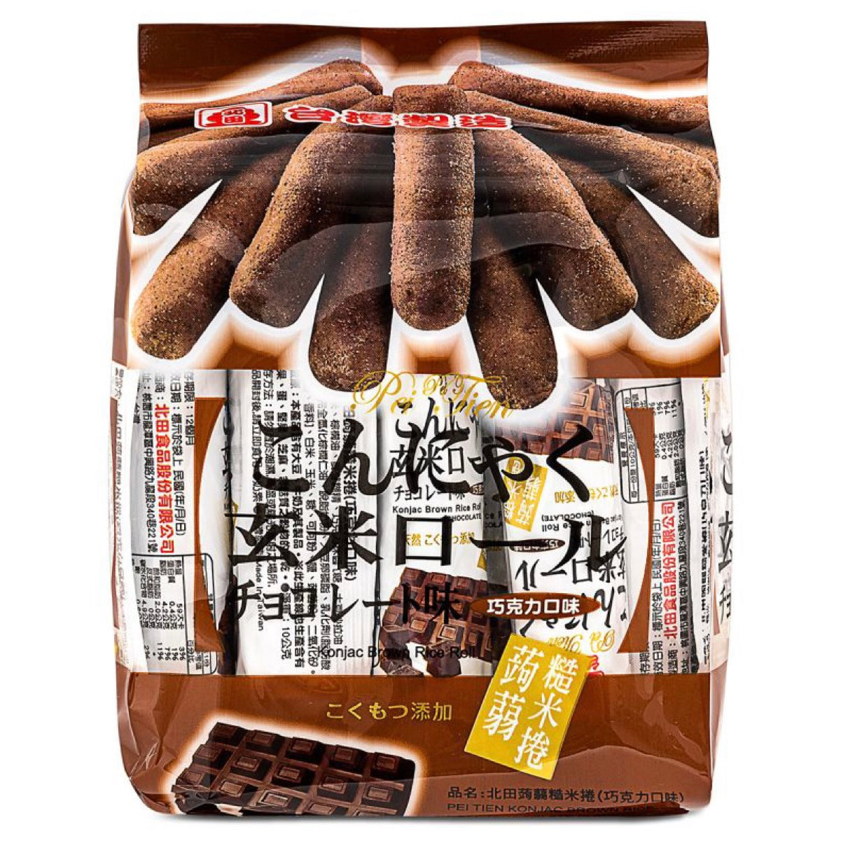 PT Pei-Tien Konjac Brown Rice Roll (Chocolate) 160g