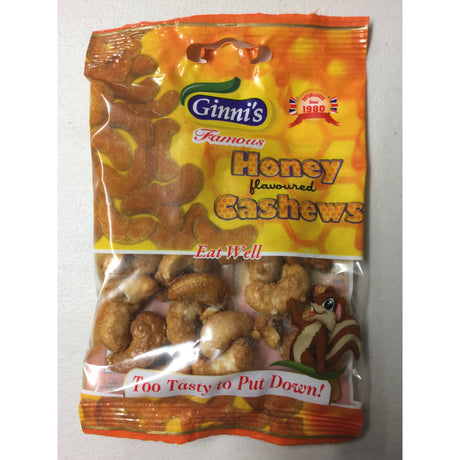 Ginni’s Honey Flavoured Cashew nuts 55g - Asian Online Superstore UK