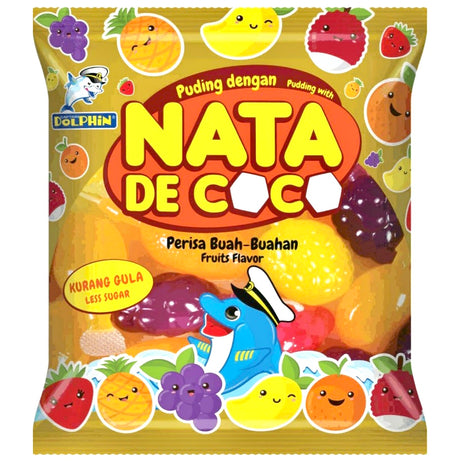Captain Dolphin Nata De Coco Pudding Fruit Shape Mixed Flavour (12x40g) 480g - AOS Express