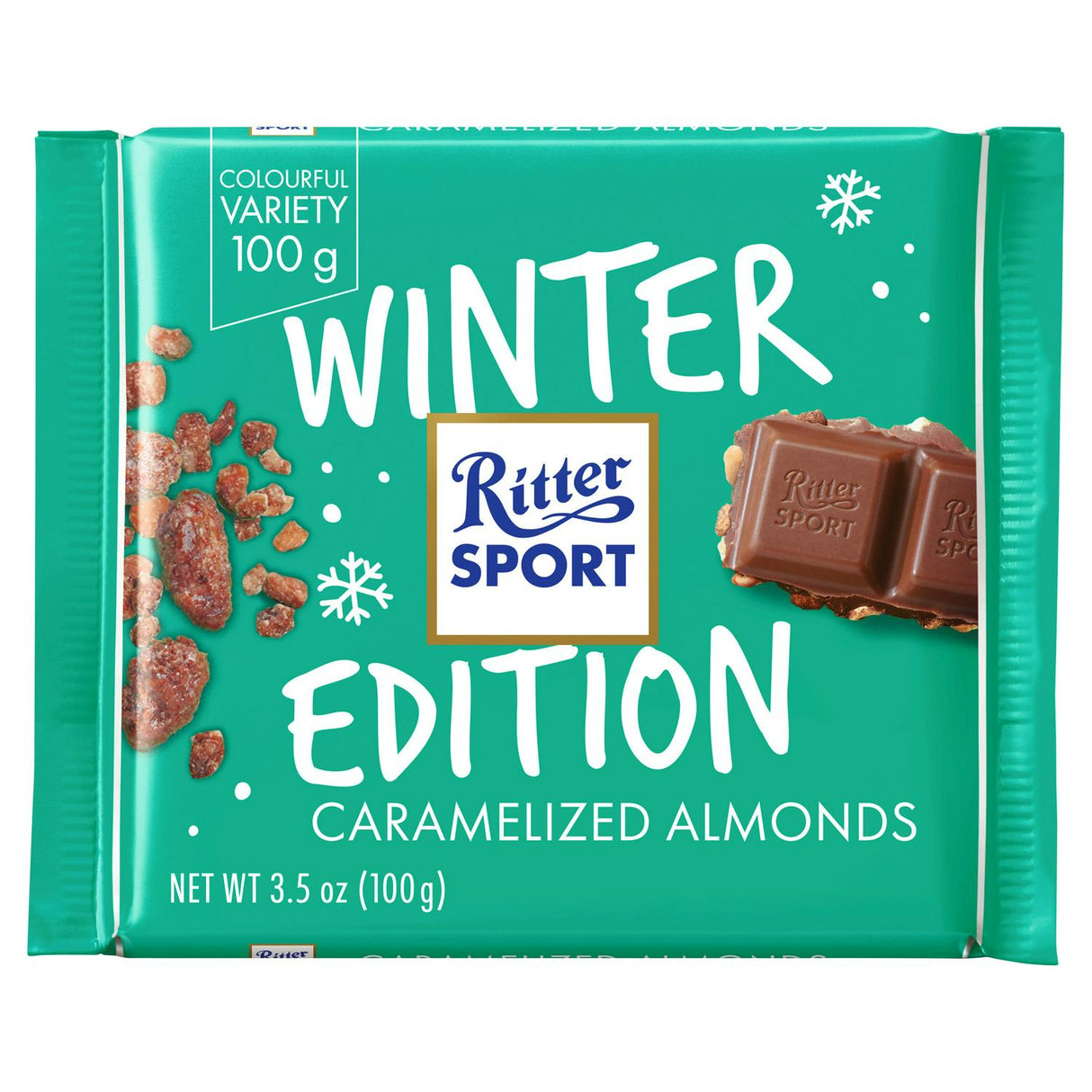 Ritter Sport Caramelized Almonds 100g - AOS Express