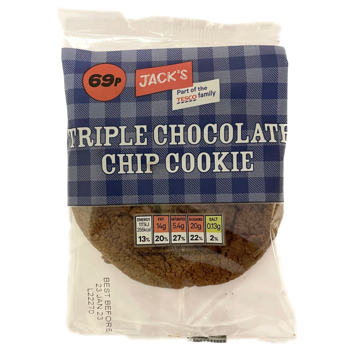 Jack’s Triple Chocolate Chip Cookie 55g