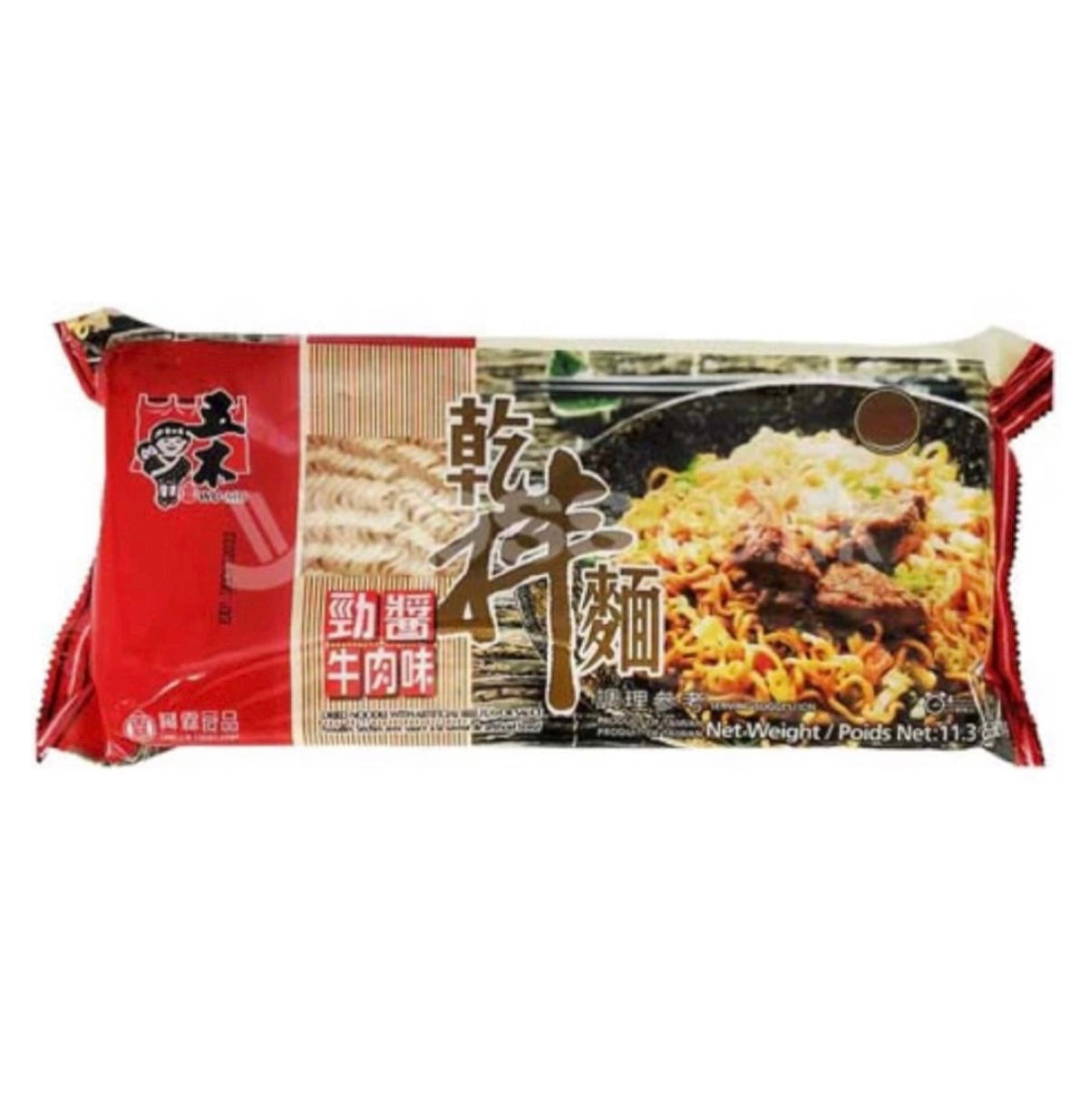 WM Wu-Mu Dried Noodle With Artificial Beef Flavour Sauce 321g