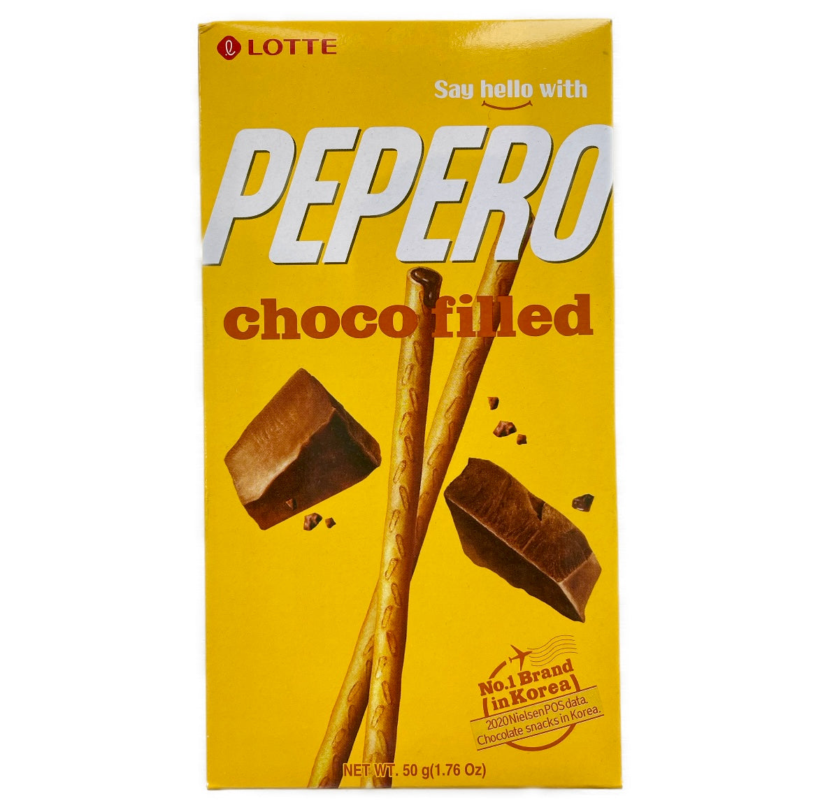 Lotte Pepero Choco Filled Flavour Biscuit Sticks 50g
