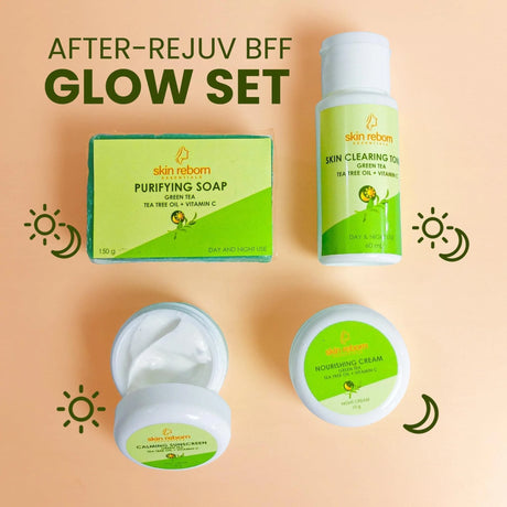 Skin Reborn Essentials Glow Set (Green Tea, Tea Tree + Vitamin C)