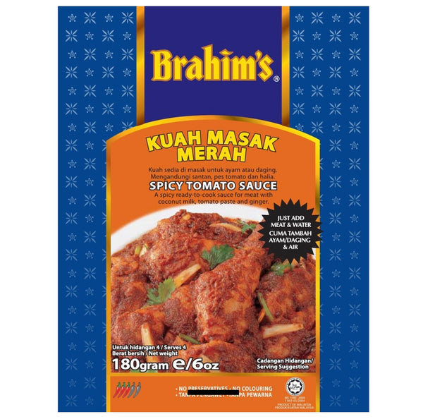 Brahim’s Kuah Masak Merah (Spicy Tomato Sauce) 180g - AOS Express