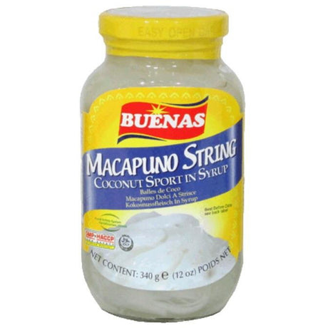 Buenas Macapuno String (Coconut Sports in Syrup-Shredded Macapuno) 340g - Asian Online Superstore UK