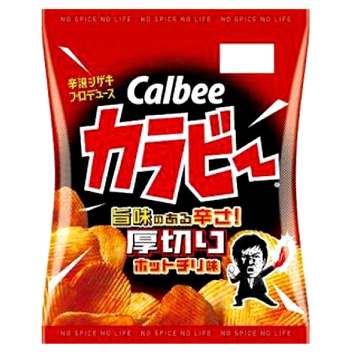 Calbee Thick Slice Potato Chips Hot Chilli Flavour 55g