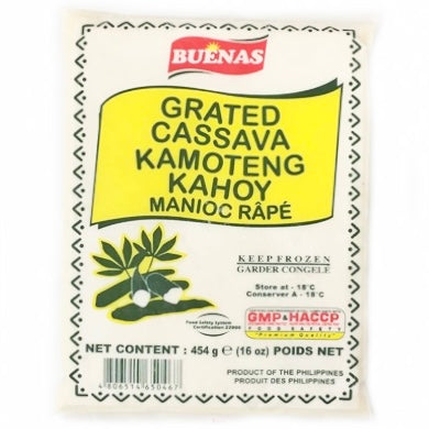 Buenas Frozen Grated Cassava (Kamoteng Kahoy) 454g - AOS Express