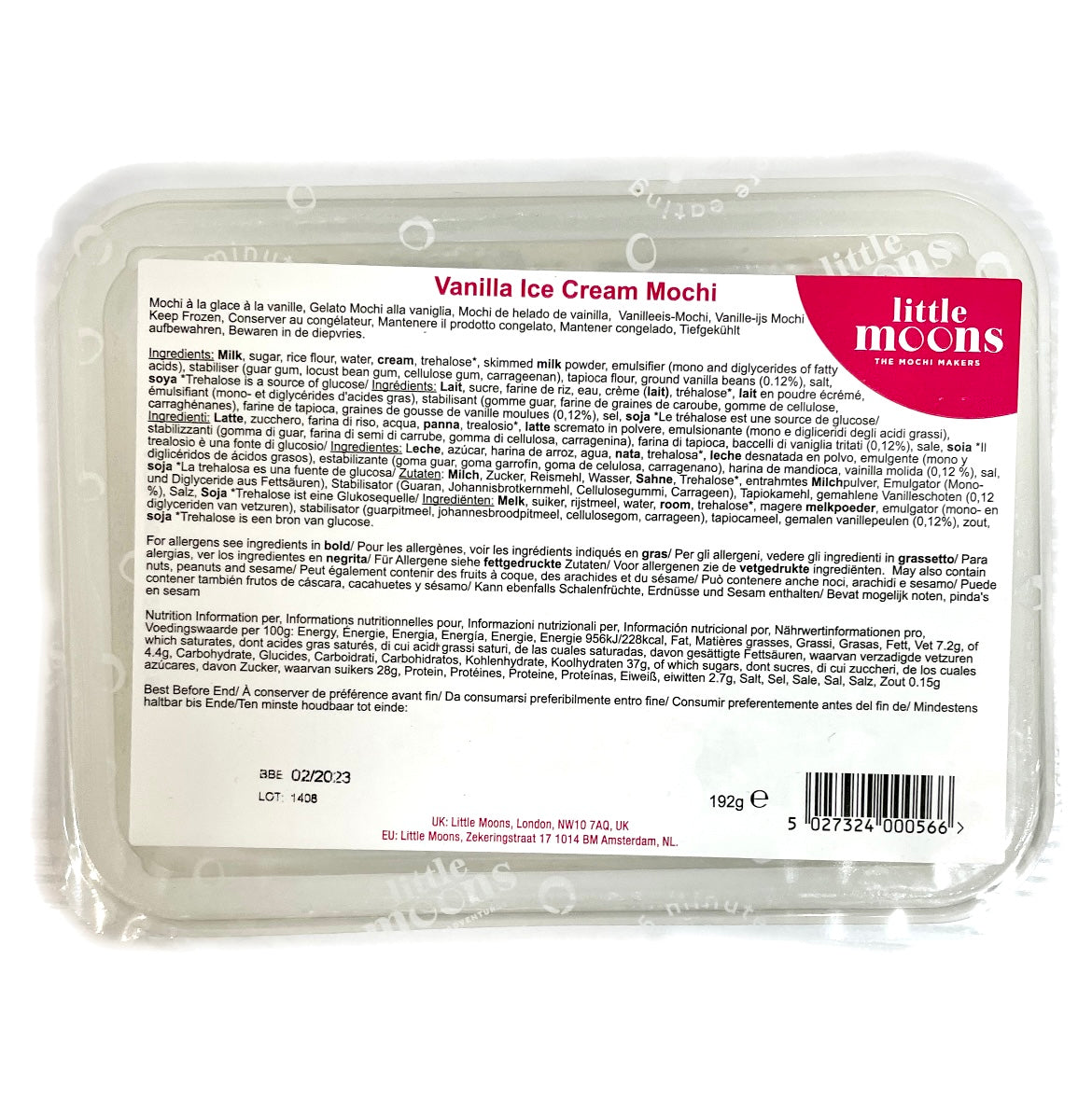 Little Moons Vanilla Mochi Ice Cream (6pc) 192g