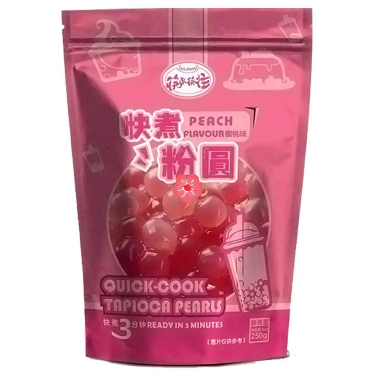 KLKW Quick Cook Tapioca Pearl (Peach Flavour) 250g