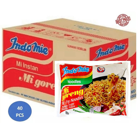 Indo Mie Mi Goreng Fried Noodles 1Box (40x80g) 3.2kg - AOS Express
