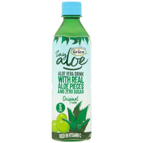 Grace Say Aloe Vera Drink with Real Aloe Pieces and Zero Sugar (Original) 500ml - AOS Express