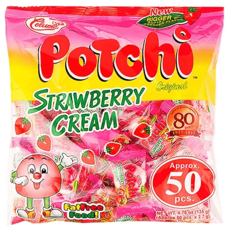 Potchi Strawberry Cream Candy 135g - AOS Express