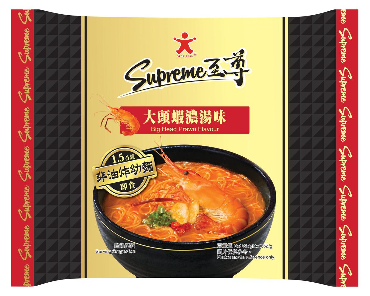 Doll Big Head Prawn Flavour Instant Noodle 90g - AOS Express
