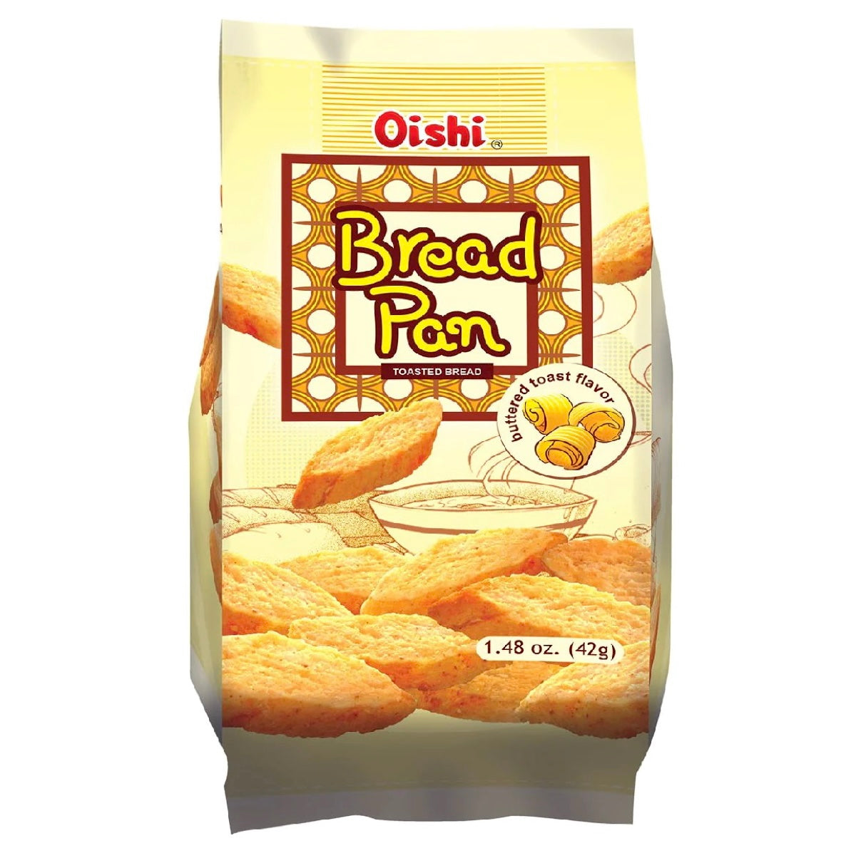 Oishi Bread Pan Buttered Toasted Flavour 42g