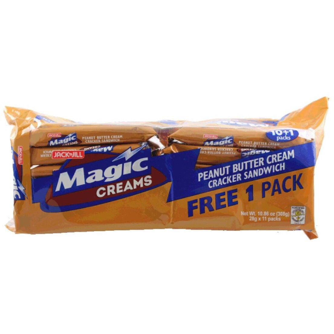 Jack ‘n Jill Magic Creams Peanut Butter Cream Cracker Sandwich (11 Packs x28g) 308g - AOS Express