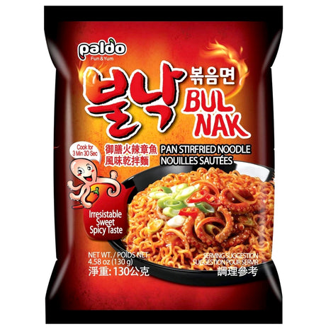 Paldo Bulnak Stir-fried Instant Noodles (Sweet & Spicy) 130g - AOS Express
