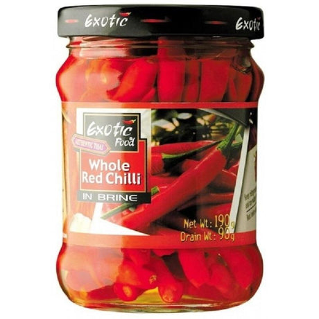 Exotic Foods Whole Red Chili in Brine 190g - Asian Online Superstore UK
