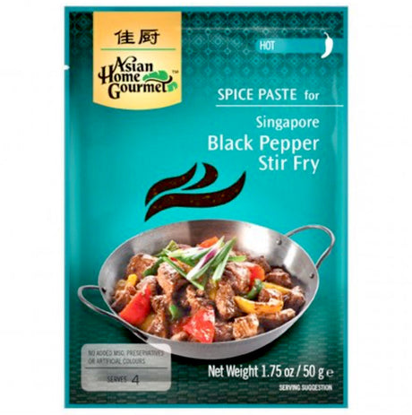 Asian Home Gourmet Spice Paste for Singapore Black Pepper Stir Fry 50g - AOS Express
