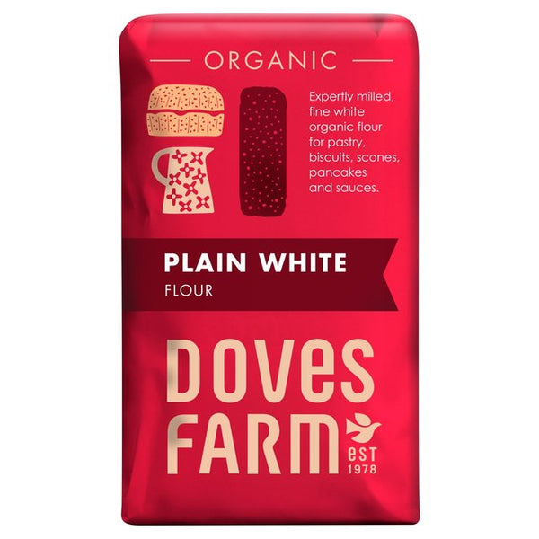 Doves Farm Organic Plain White Flour 1kg - AOS Express