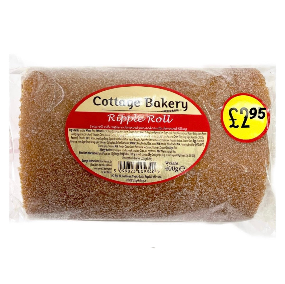 CB Cottage Bakery Ripple Swiss Roll 400g