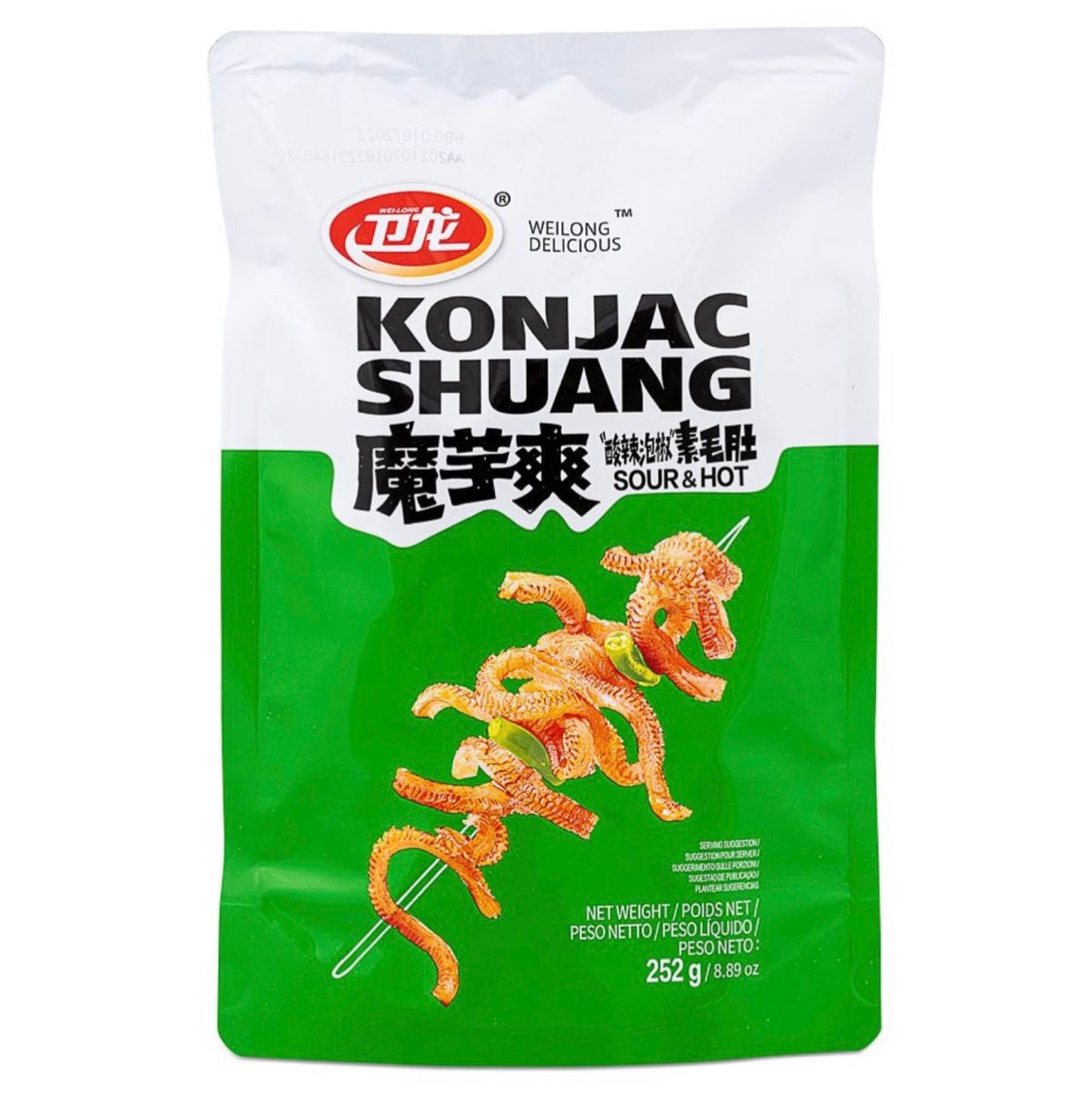 WL Wei Long Konjac Strips Hot & Sour Flavour 252g