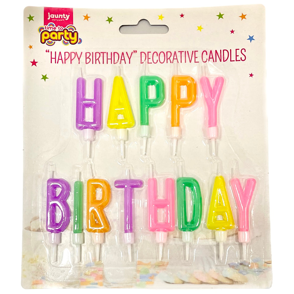 Jaunty Time to Party Happy Birthday Decorative Candles