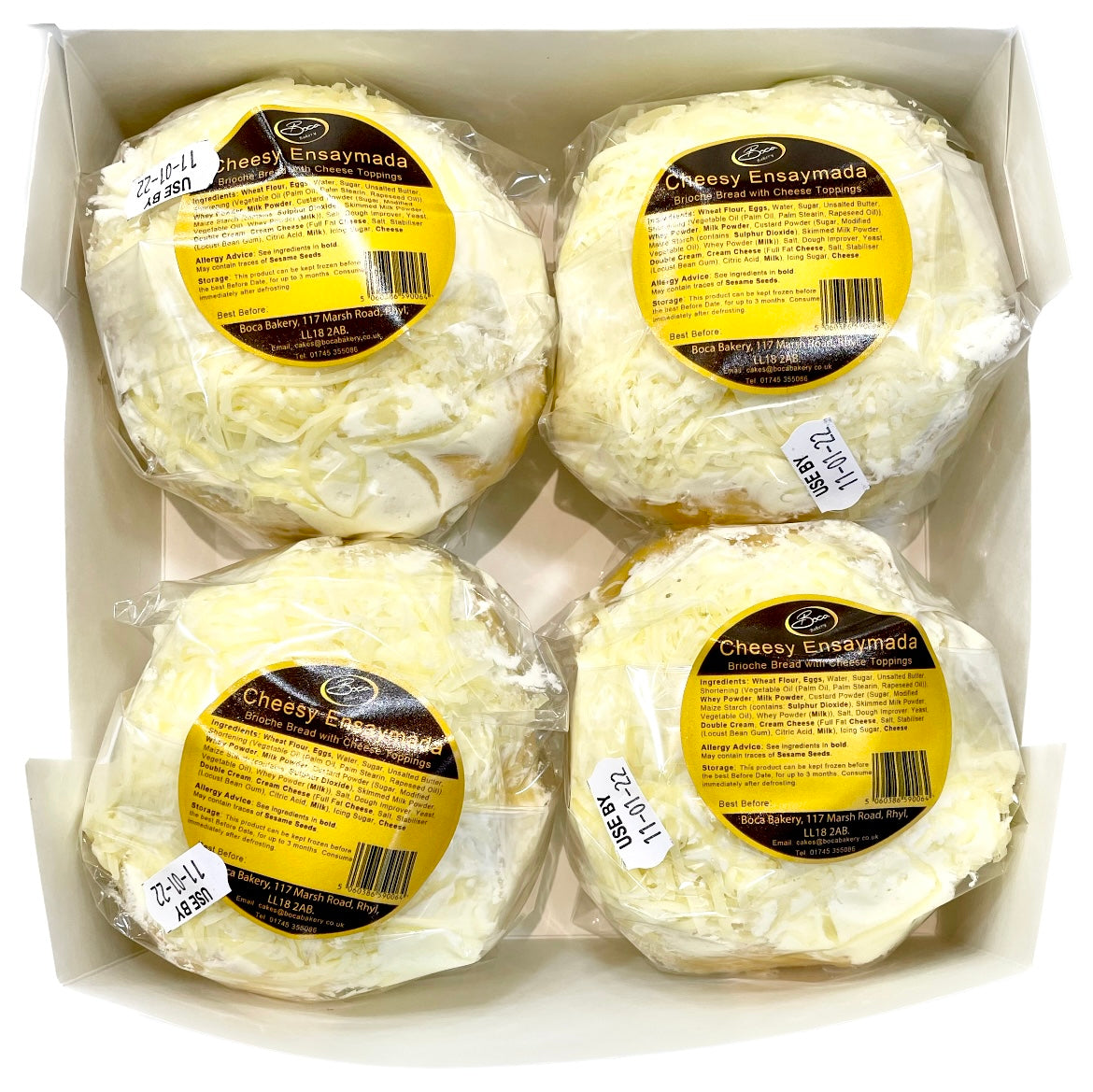 Boca Cheesy Ensaymada (Cheesy Pastry) 1 Box - 4pcs - AOS Express