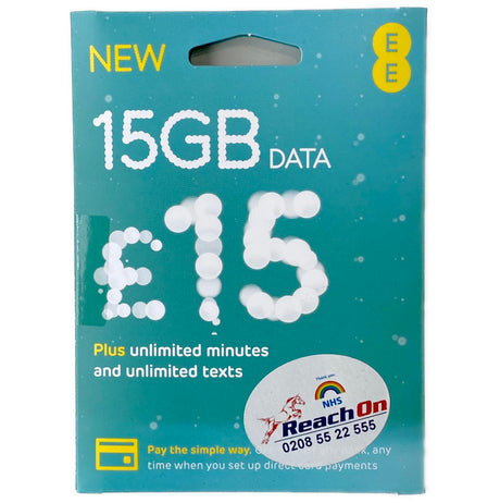 Sim Card EE 15GB Data - AOS Express