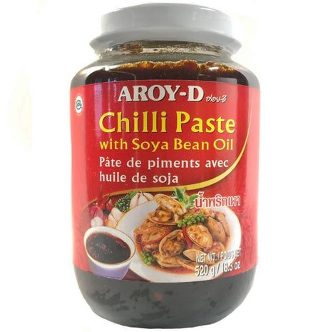 Aroy-D Chilli Paste with Soya Bean Oil 520g - AOS Express