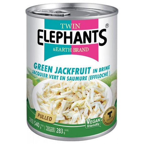 Twin Elephants Green Jackfruit in Brine (Pulled) 540g - AOS Express