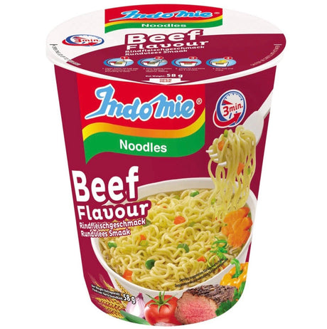 Indo Mie Beef Flavour Cup Noodles 58g - Asian Online Superstore UK