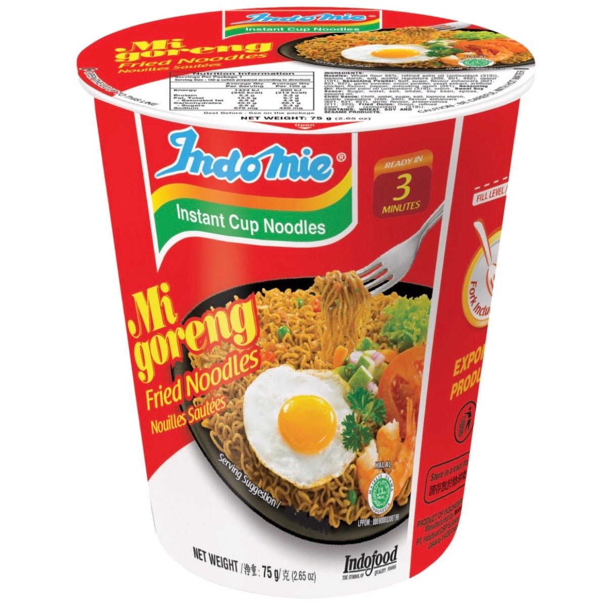 Indo Mie Mi Goreng Cup Noodles (Fried Noodles) 75g - Asian Online Superstore UK