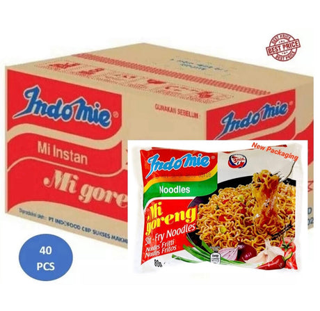 Indo Mie Mi Goreng Fried Noodles 1Box (40x80g) 3.2kg - Asian Online Superstore UK