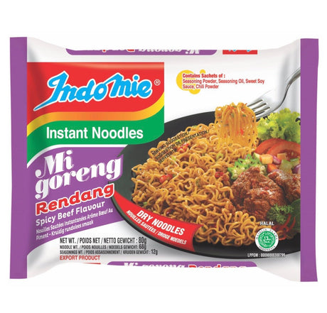 Indo Mie Mi Goreng Rendang (Spicy Beef Flavour Instant Noodle) 80g - Asian Online Superstore UK
