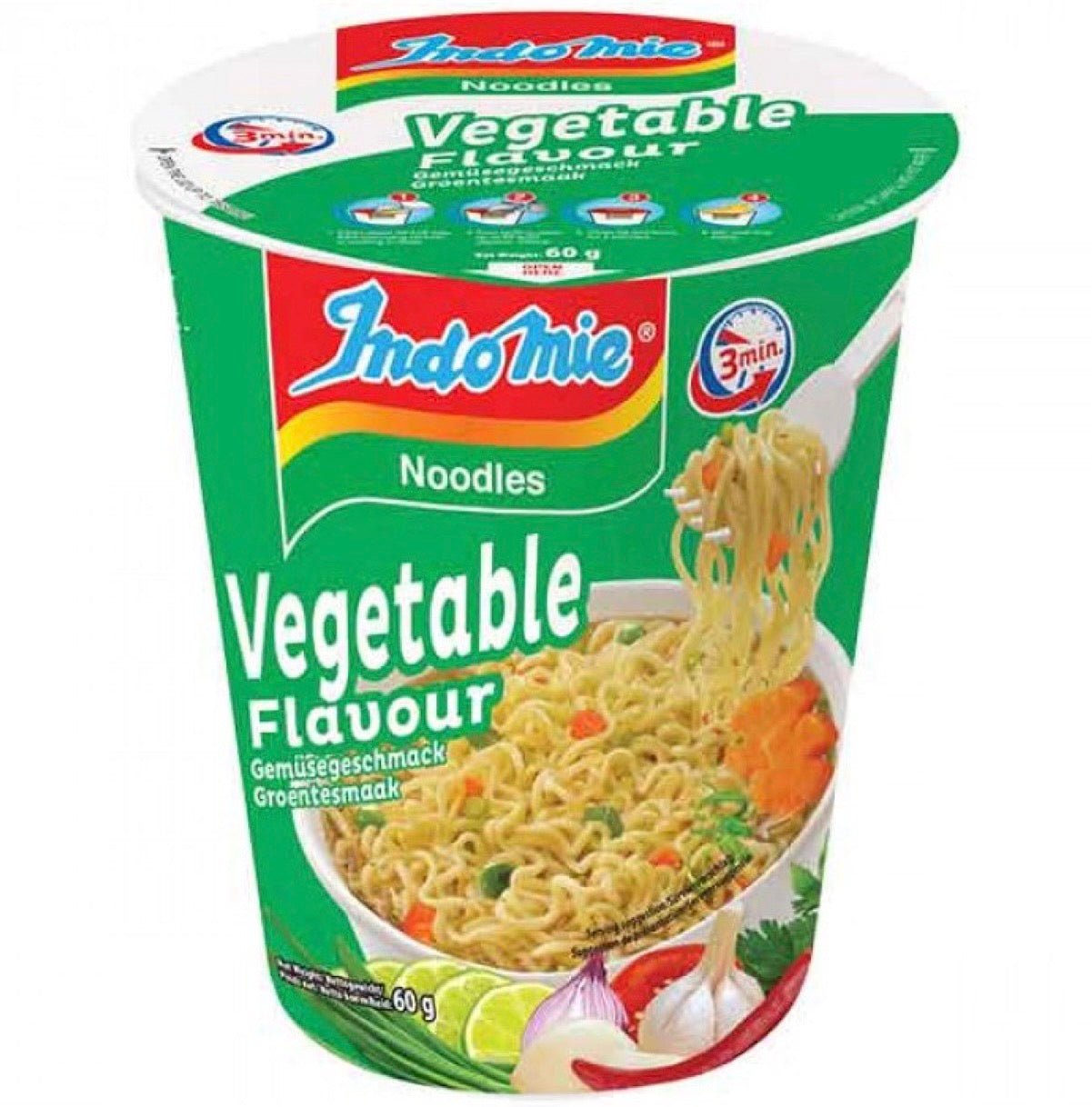 Indo Mie Vegetable Flavour Cup Noodles 60g - Asian Online Superstore UK