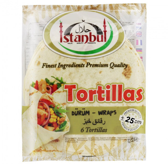 Istanbul Durum Ekmegi Tortilla Wrap (25cm - 6 Wrap) 342g - Asian Online Superstore UK