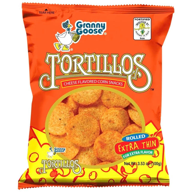 Jack ‘n Jill Granny Goose Tortillos Cheese Flavored Corn Snacks 100g - Asian Online Superstore UK
