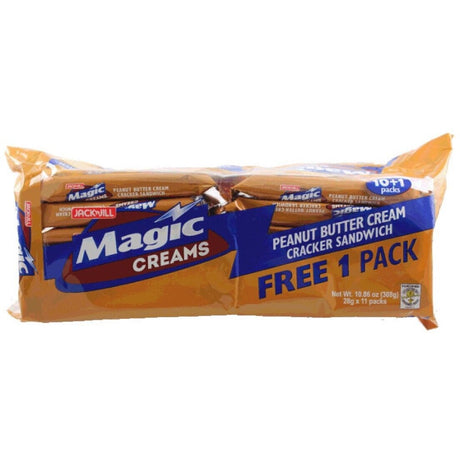 Jack ‘n Jill Magic Creams Peanut Butter Cream Cracker Sandwich (11 Packs x28g) 308g - Asian Online Superstore UK